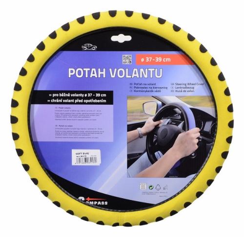 Potah volantu Soft žlutý 2
